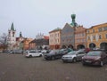 LITOMERICE, CZECH REPUBLIC -Peace Square, Czech.Mirove namesti, in Litomerice on sunny autumn day.