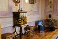 Litomysl, Czech Republic, 17 April 2022: castle chateau baroque representative interior, oriental room with baroque classic and