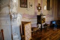 Litomysl, Czech Republic, 17 April 2022: castle chateau baroque representative interior, oriental room with baroque classic and