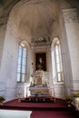 Litomysl, Czech Republic, 17 April 2022: castle chateau representative interior, White chapel of St. Michael and St. Moniky,