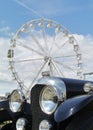 Bently antique car and big wheel at Goodwood Festival of Speed