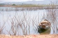 A litte boat on the lake in DucTrong- LamDong- VietNam