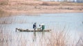 A litte boat on the lake in DucTrong- LamDong- VietNam