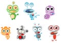 Litte colorful monster alien vector illustration Royalty Free Stock Photo