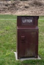 Litter bin on the Blue Ridge Parkway Royalty Free Stock Photo