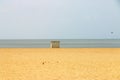 Litter bin trash can on beach mumbai india Royalty Free Stock Photo