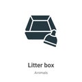 Litter box vector icon on white background. Flat vector litter box icon symbol sign from modern animals collection for mobile Royalty Free Stock Photo