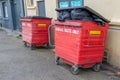 Two Litter Dumpsters on guard