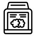 Litter refill bag icon outline vector. Sanitize pet bathroom