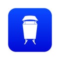Litter waste bin icon digital blue