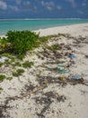 Littered Beach Scene