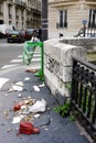 Littered Street Paris France Royalty Free Stock Photo