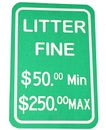 Littering Sign