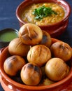 Bihari Indian vegan cuisine Litti Chokha Royalty Free Stock Photo