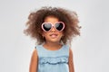 Little african girl in heart shaped sunglasses Royalty Free Stock Photo