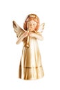 Little angel Christmas figure decoration isolated on white background Royalty Free Stock Photo