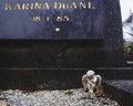 Little angel figurine on grave Royalty Free Stock Photo