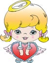 Little angel girl Royalty Free Stock Photo