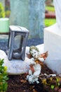 Little angel on grave Royalty Free Stock Photo