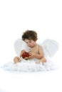 Little angel and house Royalty Free Stock Photo