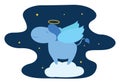 Little angel, illustration, vector Royalty Free Stock Photo