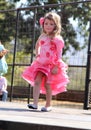 Little Angel in orange dress at Beauty Pageant