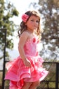 Little Angel in orange dress at Beauty Pageant