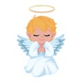 little angel pray icon Royalty Free Stock Photo