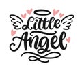 Little Angel Vector hand written lettering phrase Royalty Free Stock Photo