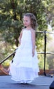 Little Angel in white dress at Beauty Pageant