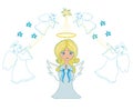 Little angels praying Royalty Free Stock Photo