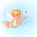 Little angle.Cupid with heart.Valentine.