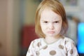 Little angry toddler girl Royalty Free Stock Photo
