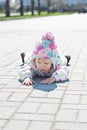 Little angry toddler girl Royalty Free Stock Photo