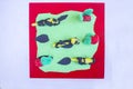 Little animals made with playdough and EVA foam