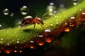 Little ant. Mesmerizing macro photography. Beautiful illustration picture. Generative AI