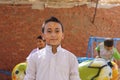 Little Arabic boy in traditional Arabic wear