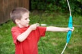 Little archer with bow and arrow