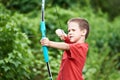 Little archer with bow and arrow