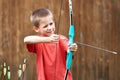 Little archer with bow and arrows