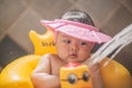 Little asian babe is having fun in the shower Royalty Free Stock Photo