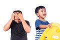 Little asian boy crying Royalty Free Stock Photo