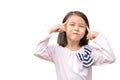 Little asian cute girl thinking Royalty Free Stock Photo