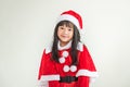 Little asian girl in christmas
