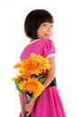 Little asian girl Flower Royalty Free Stock Photo