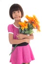 Little asian girl Flower Royalty Free Stock Photo