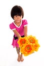 Little asian girl Flower Royalty Free Stock Photo