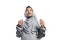 Little asian muslim girl praying to god Royalty Free Stock Photo