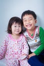 Little asian (thai) children happily