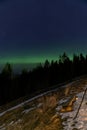 The little aurora borealis over Oslo, the capital of Norway Royalty Free Stock Photo